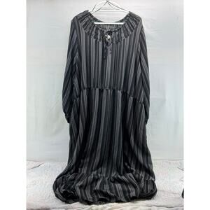 Terra & Sky 4XL women’s black/gray maxi dress